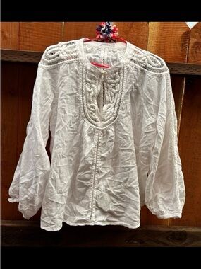 Unsubscribed White Embroidered Peasant Blouse - Classic Boho Top